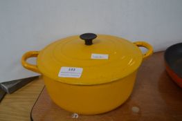 Le Creuset Yellow Cast Iron Enamel Casserole Dish