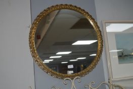 Circular Gilt Framed Mirror