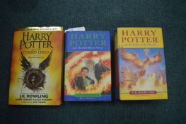 Three First Edition Harry Potter Books