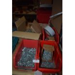 *Three Plastic Storage Boxes Containing Self Tappers, and a Box of M8 Hex Bolts