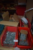 *Three Plastic Storage Boxes Containing Self Tappers, and a Box of M8 Hex Bolts