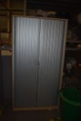*6’6” Stationery Cabinet Enclosed by Sliding Doors in Lightwood Finish