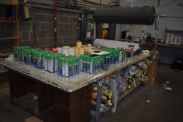*Large Cutting Table with Dispensing Rack and Meas