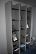 *Contemporary Style Upholstered Shelf Unit (contents not included)