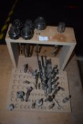 *Eight Collets and Assorted Drill Bits