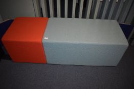 *Green & Orange Upholstered Bench 5ft wide