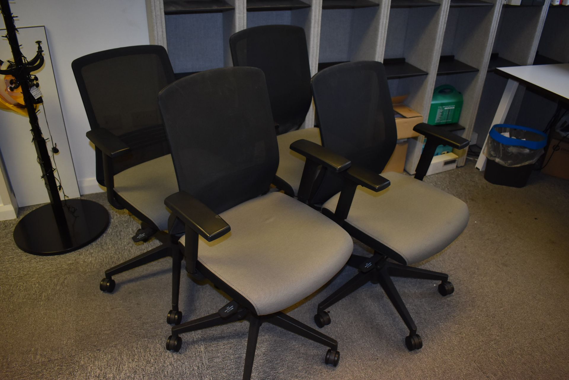 *Four Swivel Office Chairs