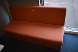 *Orange Upholstered Bench