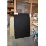 *Two Partly Constructed Black Office Screens