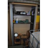 *6’6” Stationery Cabinet and Contents Including Various Sander Attachments, etc.