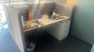 *Remaining office furniture as situated in first floor office. To include four desk units and drawer