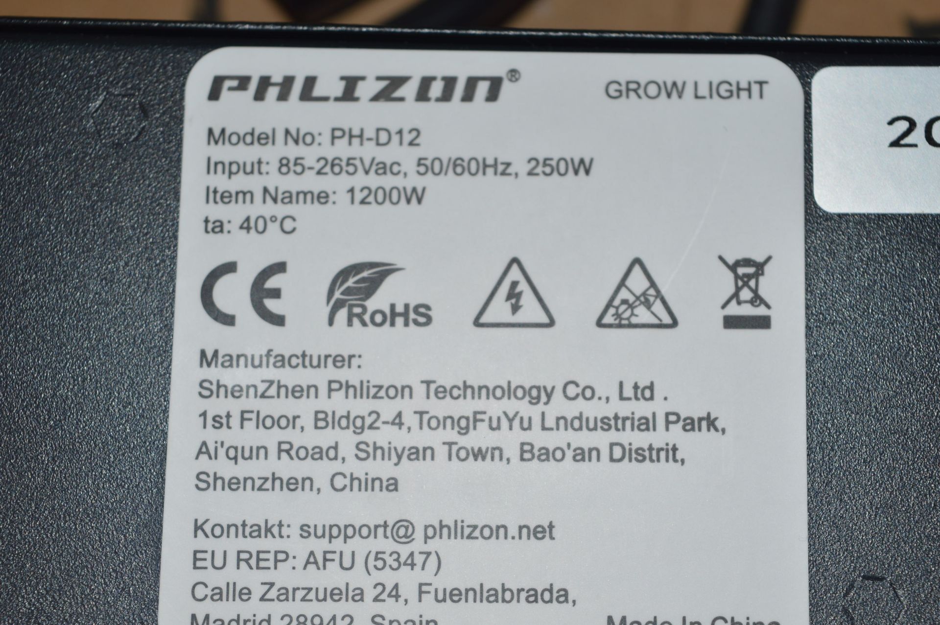 *Phlizon PH-D12 Grow Light - Image 2 of 2