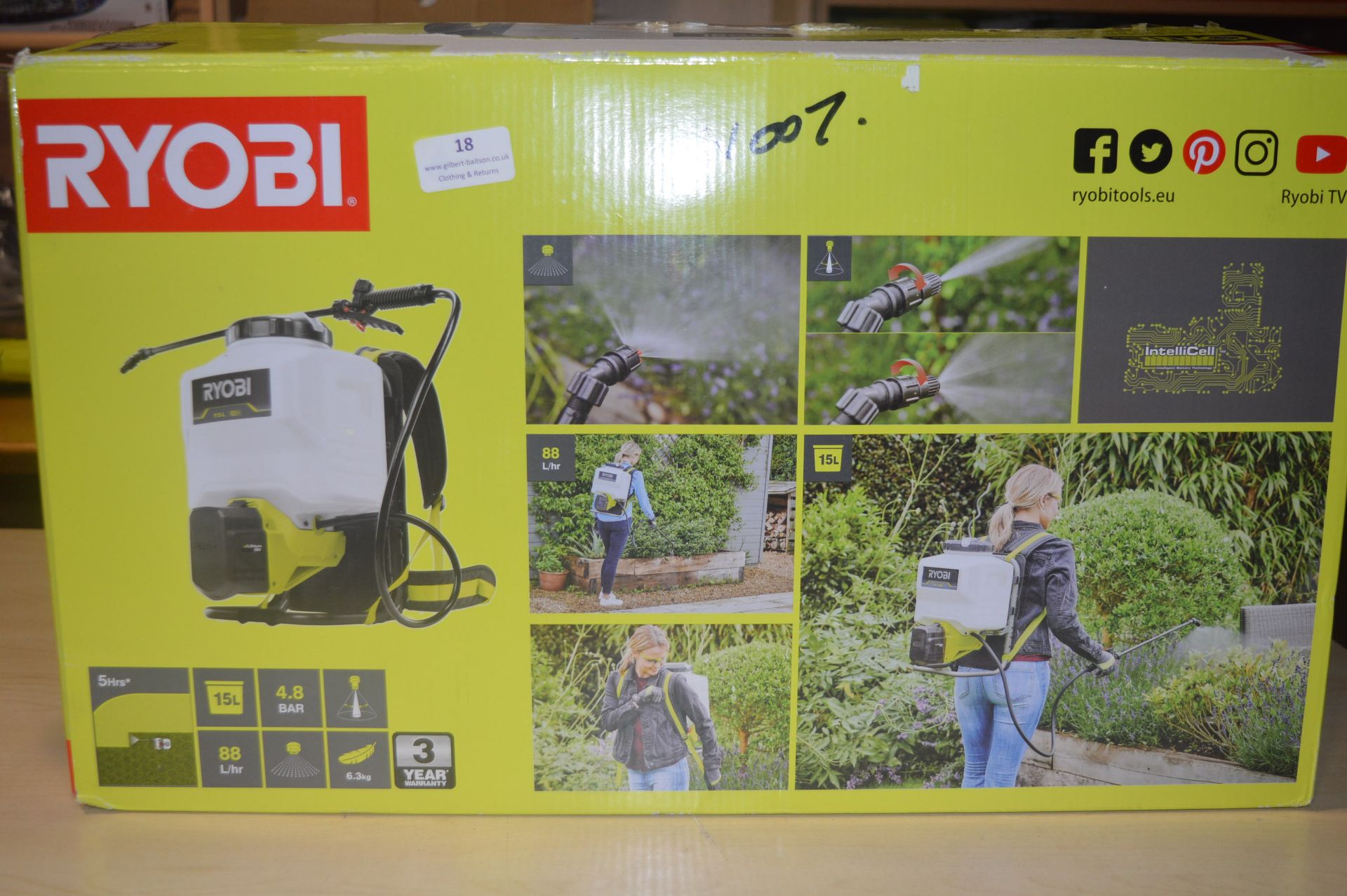 *Ryobi Cordless Backpack Sprayer - Image 2 of 2