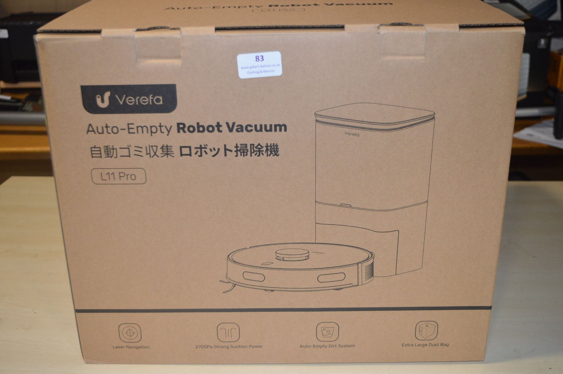 *Verefa L11 Pro Auto Empty Robot Vacuum