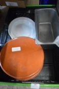 ~15 Terracotta Plates and ~16 White Plates