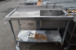 *Stainless Steel Sink Unit 120x60cm x 90cm tall