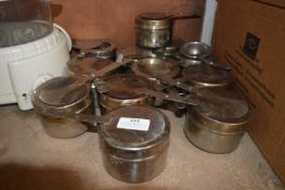 Ten Mini Camping Pots with Prima Ethanol Chaffe Fuel