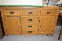 *Six Drawer Two Door Wood Cabinet 155x45cm x ~90cm tall