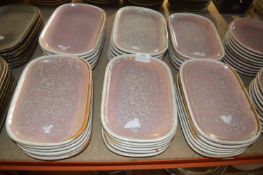 *~35 Genware Pink Porcelain Plates 10" x6.5"