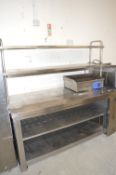 *Stainless Steel Refrigerated Preparation Unit with Shelves Under and Over