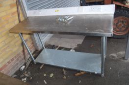 *Stainless Steel Preparation Table with Four Sockets 150x60cm x 100cm tall