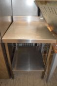 Stainless Steel Preparation Table with Undershelf 80x60cm x 90cm tall