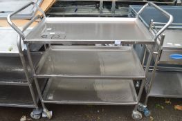 *Stainless Steel Three Shelf Trolley