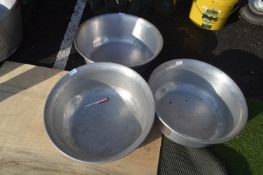 Three Aluminium Bowls