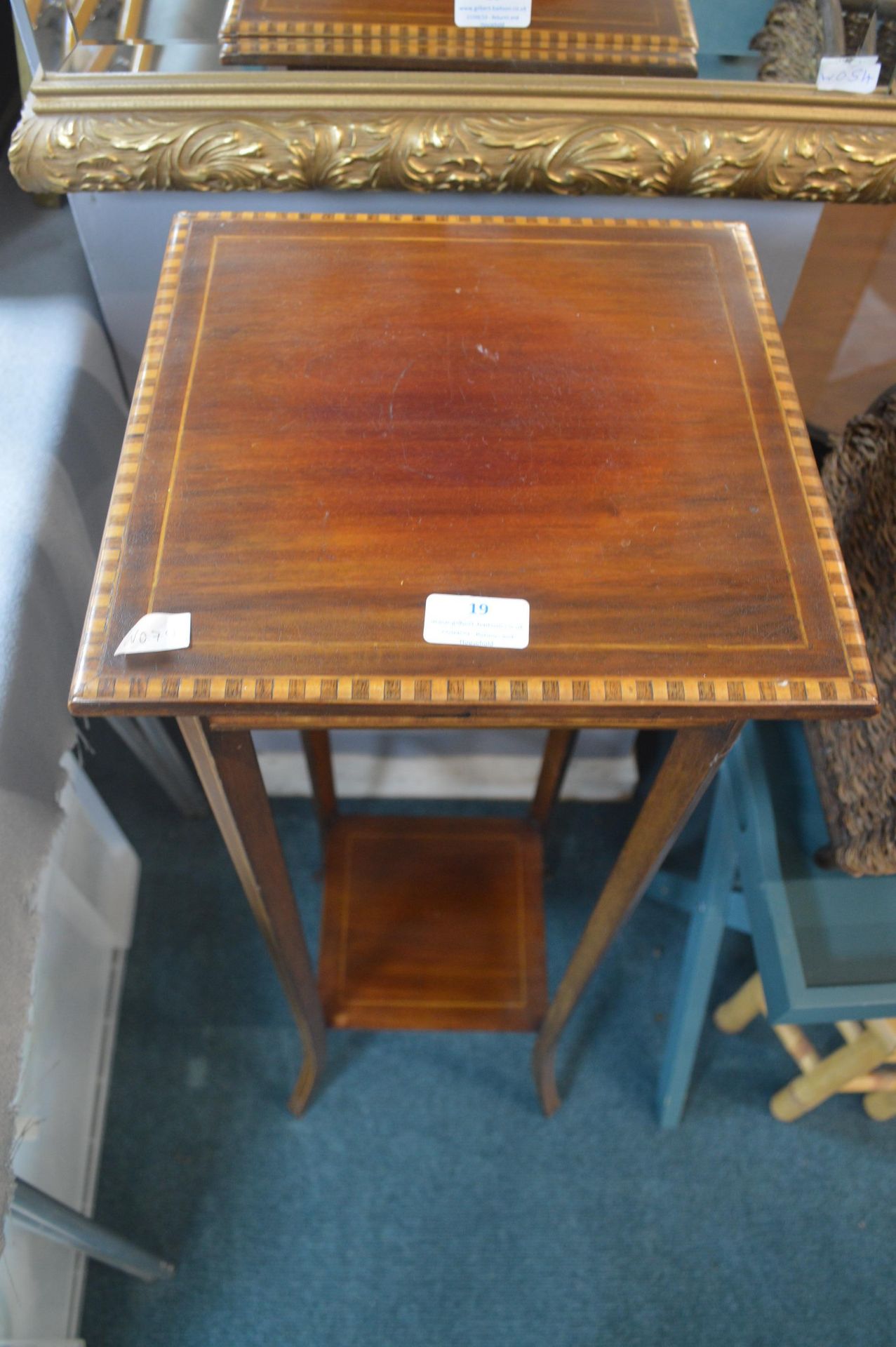 Edwardian Inlaid Mahogany Plant Stand - Image 2 of 3