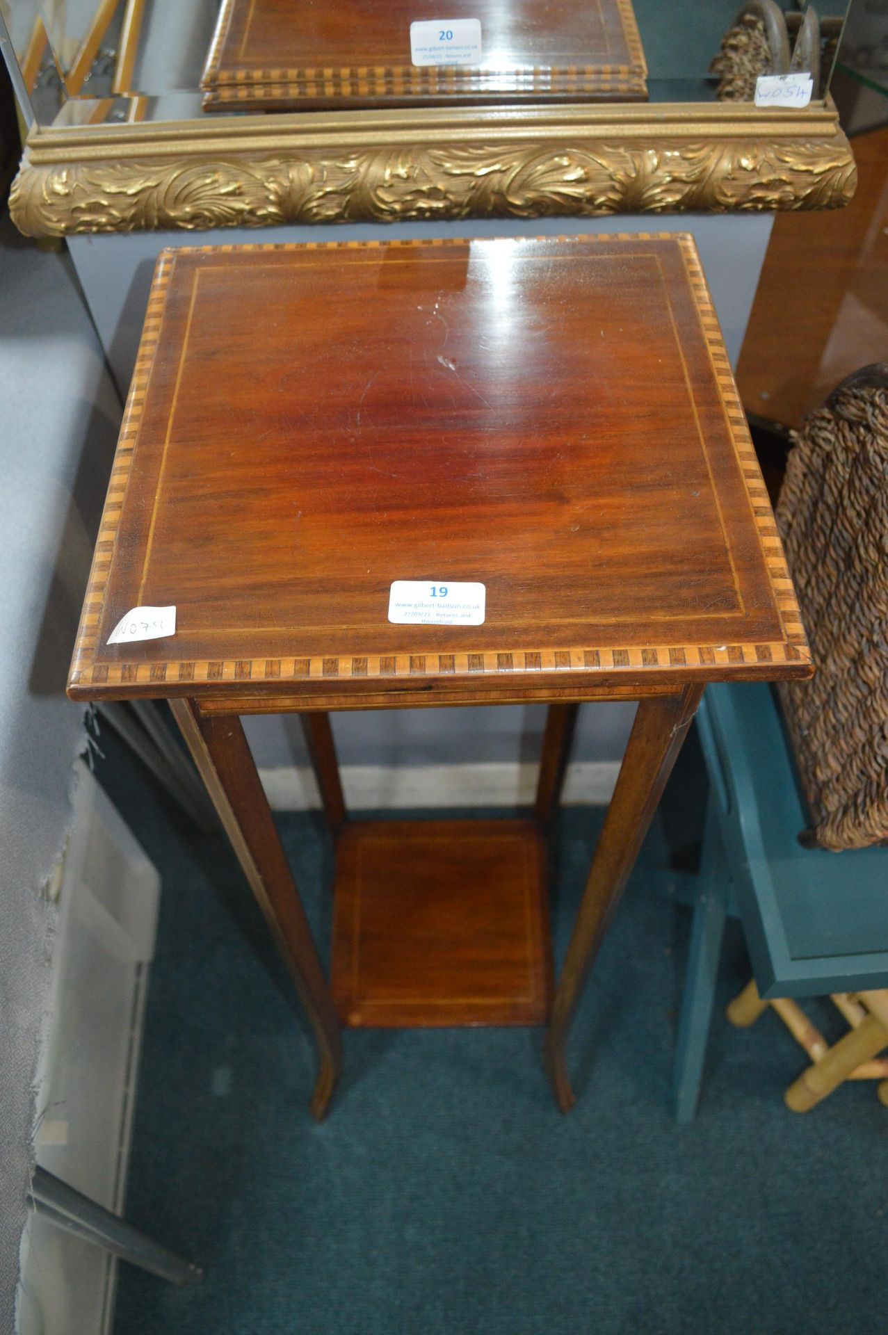 Edwardian Inlaid Mahogany Plant Stand - Image 3 of 3