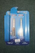 *Oral B Pro Battery Electric Toothbrush 2pk