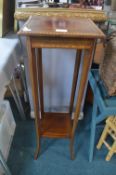 Edwardian Inlaid Mahogany Plant Stand