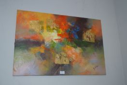 Original Abstract Acrylic on Canvas by H. Gailey