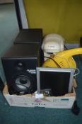 Assorted Electrical Items Including Speakers, Mini
