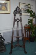 Victorian Style Carved Wooden Artists Easel
