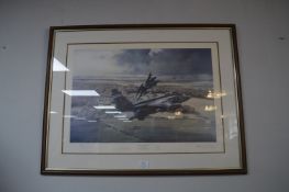 Signed Framed Aircraft Print "Jaguars over Kilduff