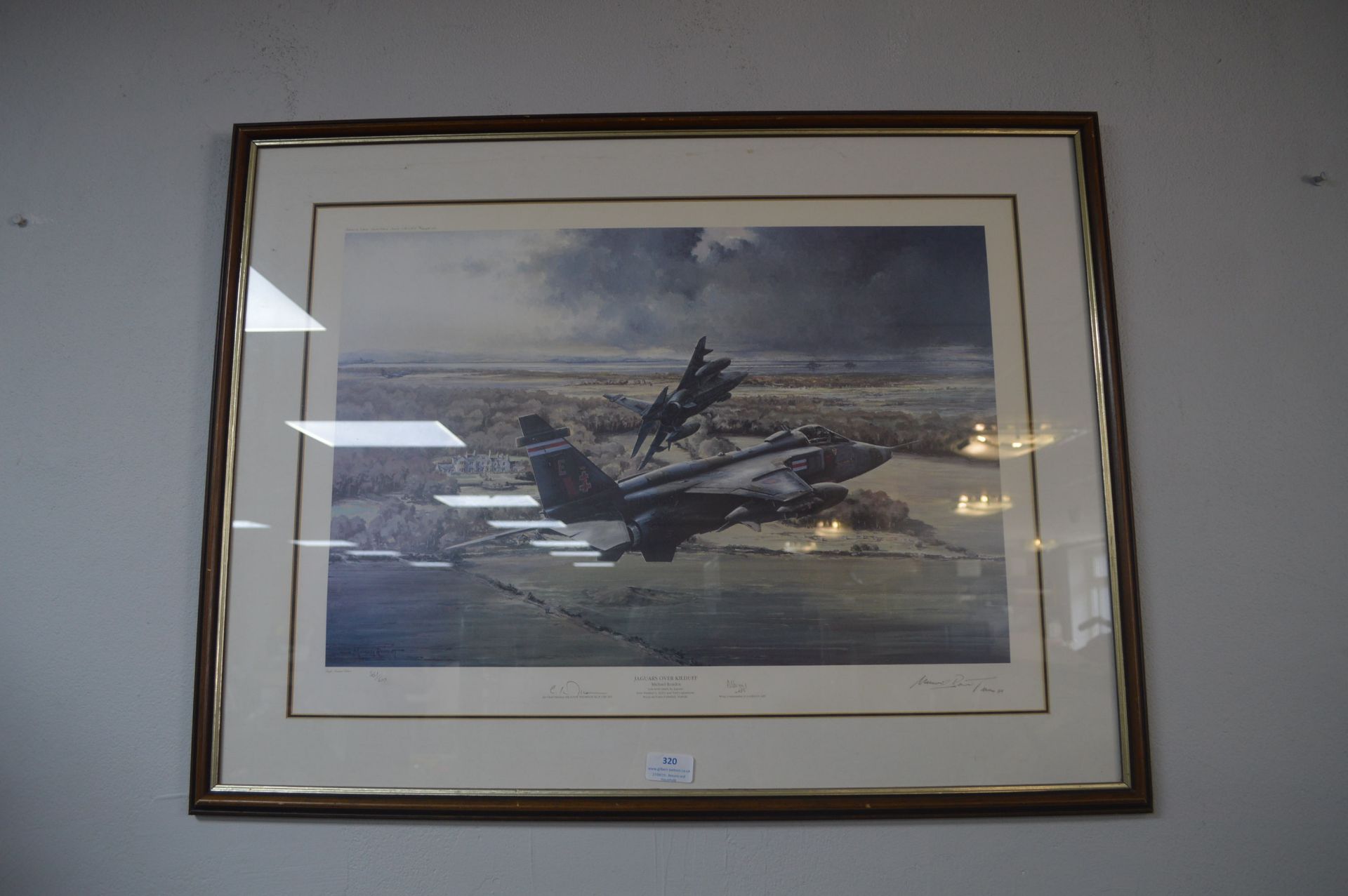 Signed Framed Aircraft Print "Jaguars over Kilduff