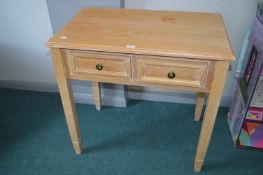 Limed Oak Two Drawer Desk
