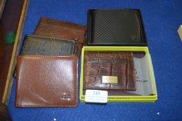 Five Gent's Leather Wallets by Ted Baker etc.
