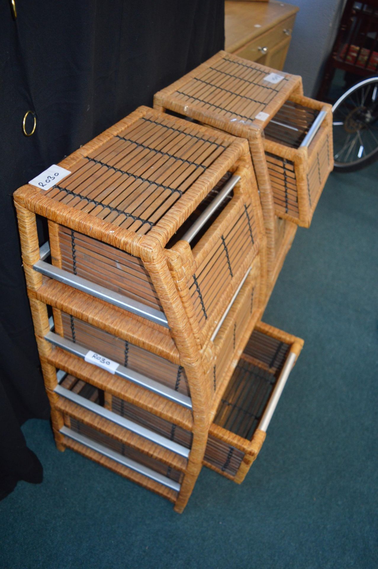 Pair of Basket Weave Drawer Units - Image 2 of 2