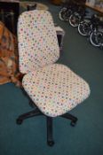 Typist Swivel Chair in Multicolour Upholstery