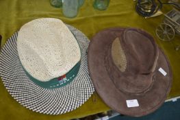 Australian Bundu Hat and a Straw Hat