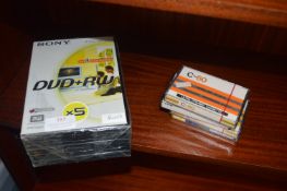 Sony Rewriteable DVDs plus Cassette Tapes