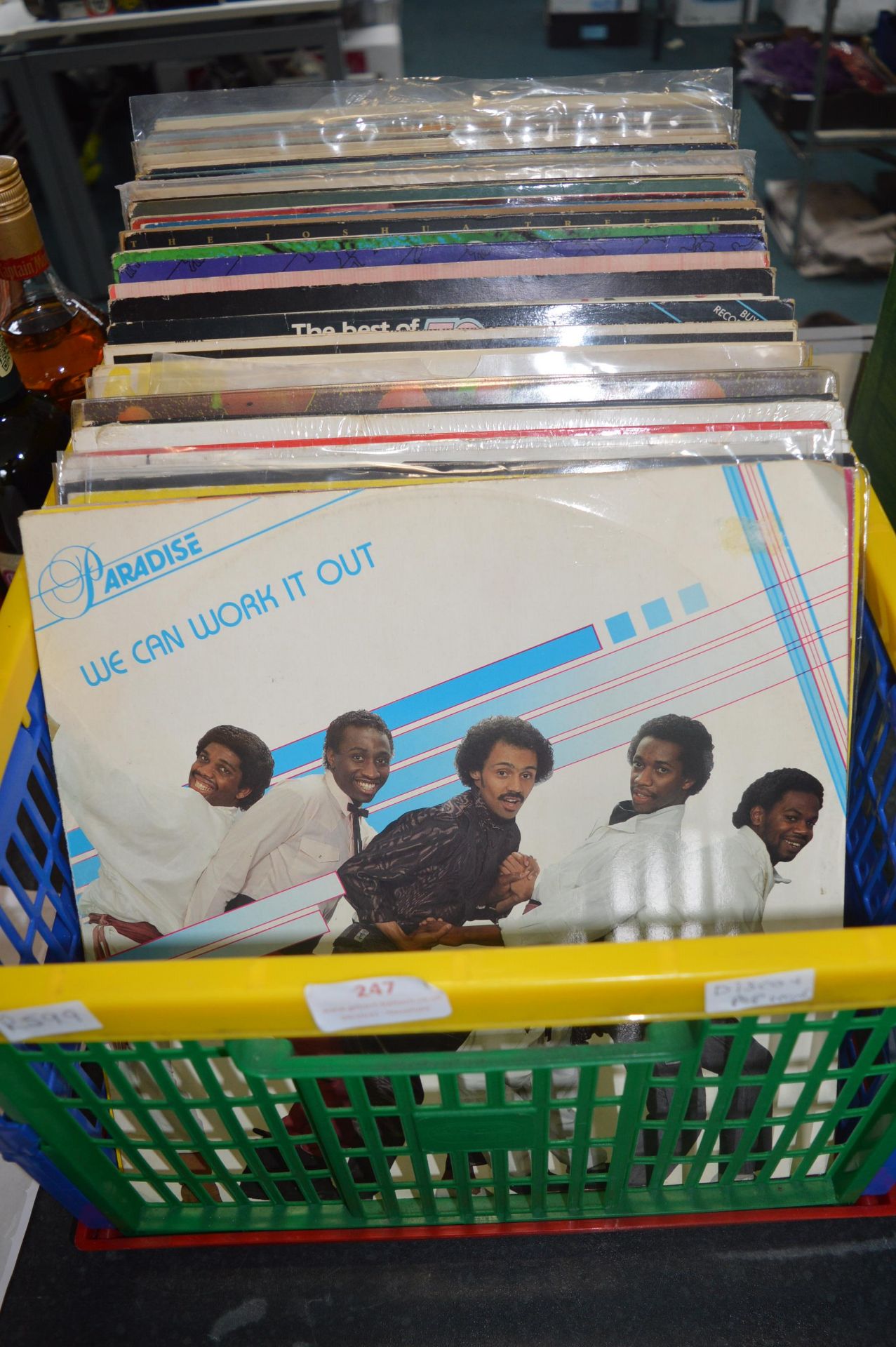 Box of Disco and Pop Records