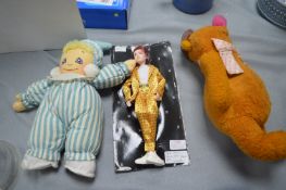 Andy Pandy and Fuzzy Bear Soft Toys, and a BTS Fig