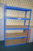 Blue Painted Five Tier Industrial Shelf Unit
