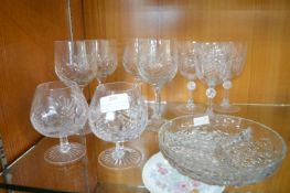 Quantity of Cut Crystal Wine Glasses, etc.