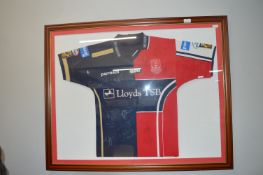 Signed & Framed Hull Kingston Rover Rugby Shirt