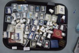 Tray Lot of Collectible Thimbles