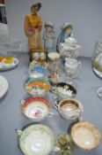 Assorted China and Ornaments including Ainsley